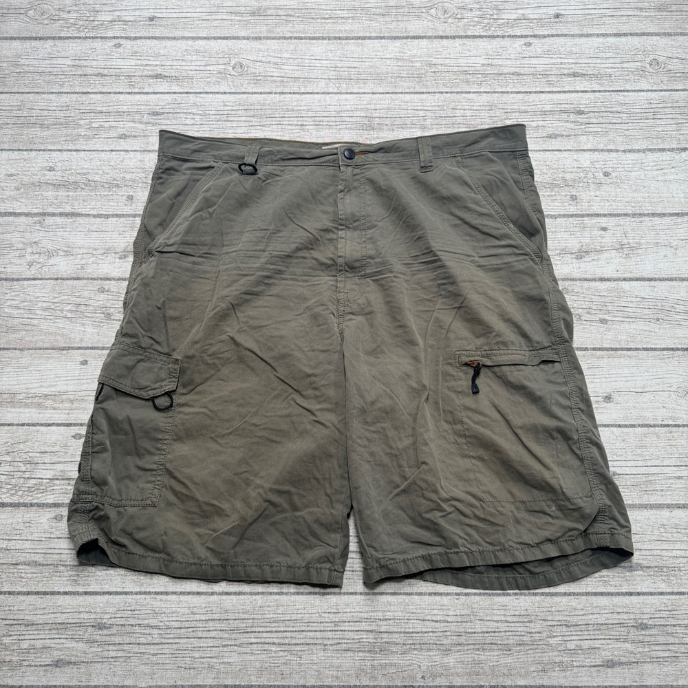 Wrangler Cargo Shorts Men's 38 Olive Green Relaxed Fit Hiking Performance Series